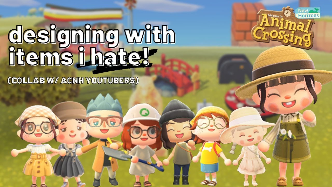 Designing with items I HATE (collab w/ ACNH youtubers!) // Animal