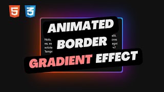 Animated Glowing Card Effect on #CSS | How to apply linear gradient