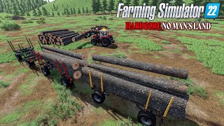 12 Months on Hardcore No Man's Land ☆ First Harvest, Logging ☆ Farming Simulator 22