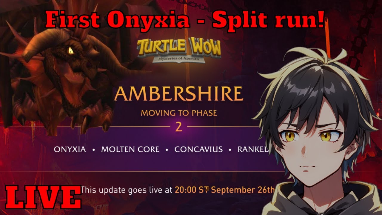 🔴First Onyxia Split run! - Turtle WoW Private server! 60 Arcane mage! Custom Vanilla server~