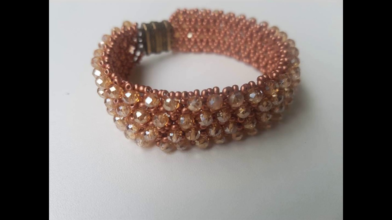 DIY lacebracelet 🏵 bracelet 🏵kristal bileklik 🏵Armkette 🏵pulseiras pulsera 🏵 beading tutorial