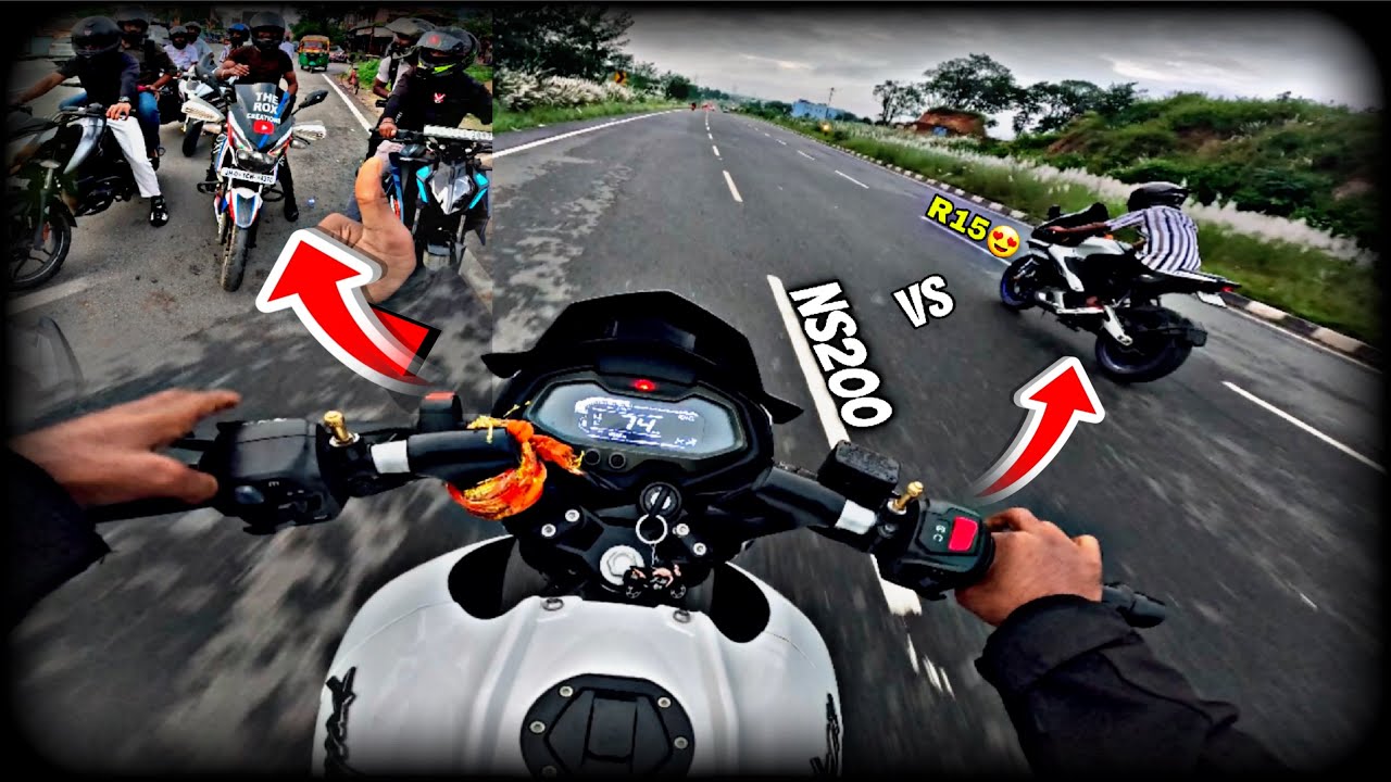 Pulsar Ns200 Vs R15😍 Group Ride. Chainspoket kharab ho Gaya😩 