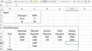 Loan Amortization with Fixed Principal Payment