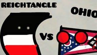 OHIO vs REICHTANGLE batalla épica 🇵🇱🇺🇸⚔️🗡️#countryballs #video #ohio#reichtangle #batalla