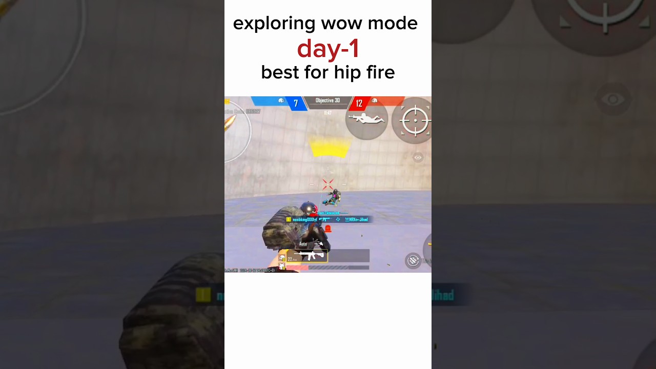 (day-1) bgmi best wow mode for hip fire || how use hip fire || hip fire traning 