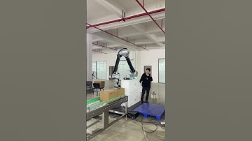 OUR MOST FLEXIBLE COBOT PALLETIZING SOLUTION.#Collaborativerobotpalletizr#mobilepalletizer
