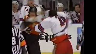 Sandy McCarthy Vs Chris McAllister (MSG Feed) Oct 24, 2000