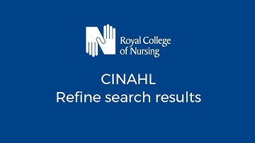 CINAHL refine search results