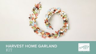 Harvest Home Garland Kit | DIY Fall Garland Craft | #StampinUp #AutumnDecor #CraftKits