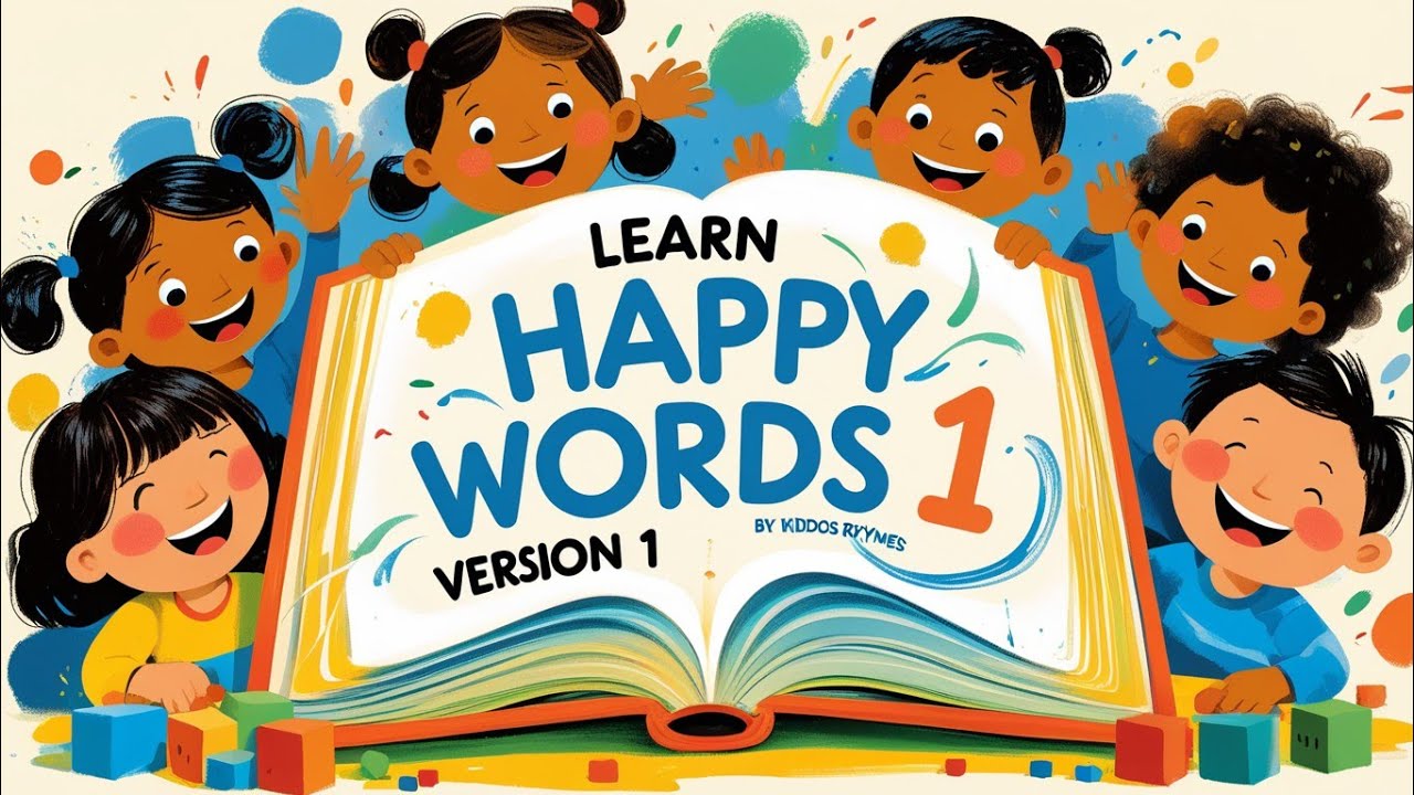 Learn Happy Words Version 1 | Kids' Song with Lyrics | Kiddos Nursery ...