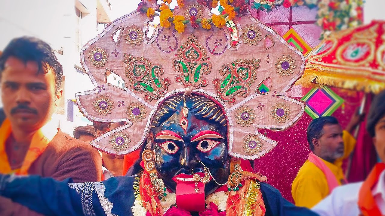 🚩📍विराट हिंदू सम्मेलन में (काली माता जी कि शोभायात्रा निकाली गई)( जिसमें 4 काली माता के अखाड़ा थे 🚩)