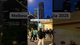Walking in Melbourne Australia at Night June 2025 in Winter #beautifulcity #citylife