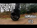 250km Review Update InMotion V12 Electric Unicycle