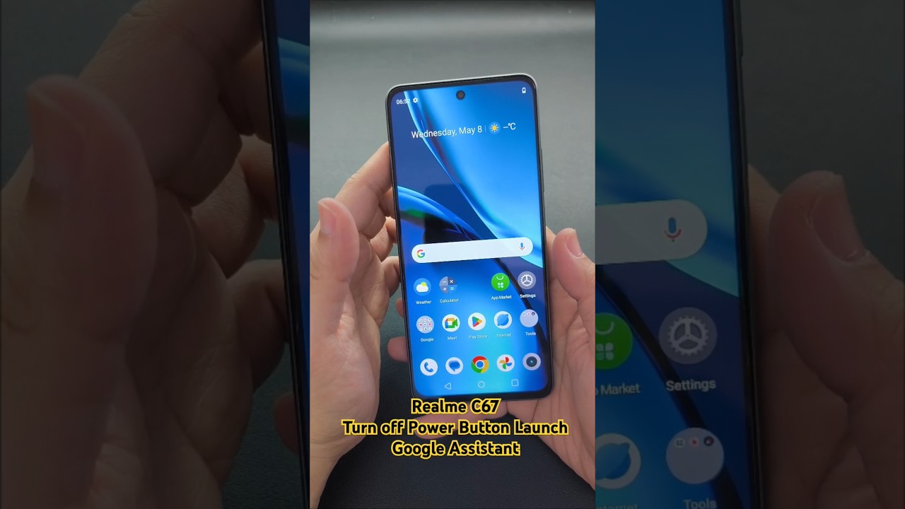 Realme C67 Turn off Power Button Launch Google Assistant