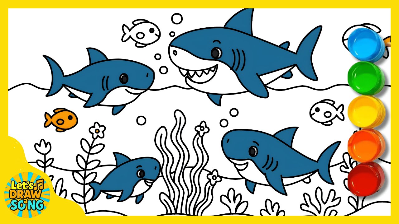Let's Draw Sharks in the Water | Rise of the Shark King! 🦈 with Danny Go! Songs for Kids