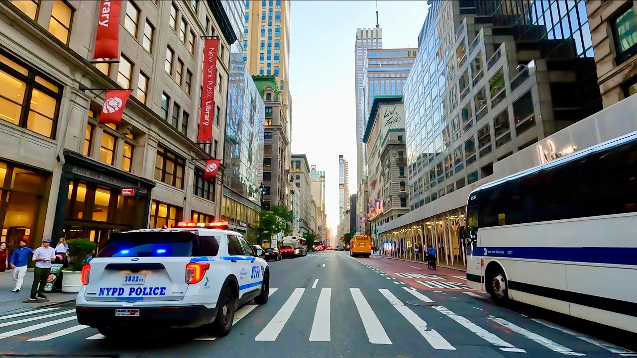 4K Driving in New York City: Bryant Park - Park Slope, Brooklyn