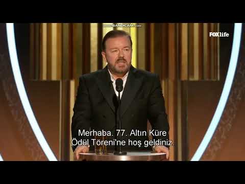 Ricky Gervais Golden Globes 2020 Opening Speech Türkçe altyazılı