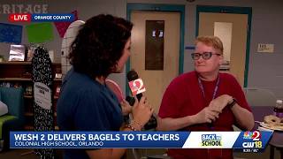 Bagels with Teachers on WESH 2: Colonial High School in Orange County