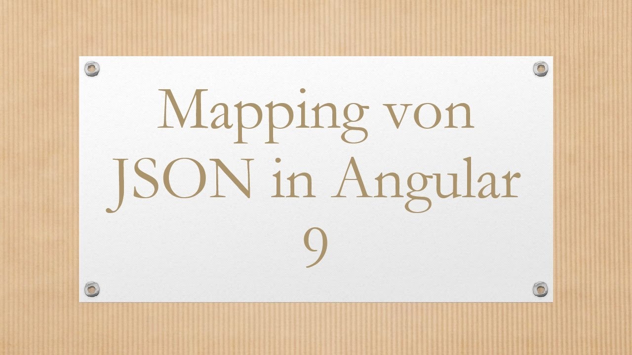 Mapping von JSON in Angular 9