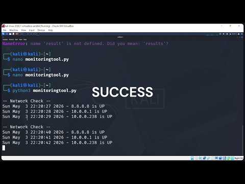 Automating Network Checks with Python (Kali Linux Lab)