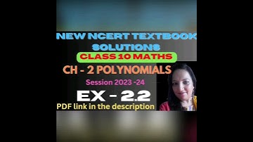 Polynomials |2023-24|Class 10 Maths chapter 2|Exercise 2.2 (Q1 & Q2)| New NCERT book #shorts