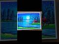 Paint a Moonlit Lake Fast #Shorts #Viralshorts