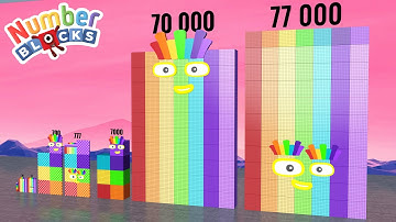 Numberblocks Rainbow 7 77 700 777 7000 70,000 77,0000 Numberblocks Comparison