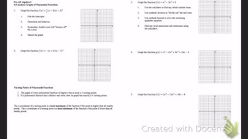 5.8 - Analyze Graphs of Polynomials