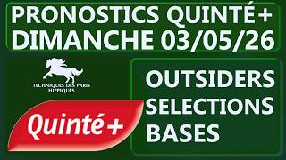 PRONOSTIC ET BASE QUINTÉ+ DU DIMANCHE 03 MAI 2026 | PLAT | R1C4 | ParisLongchamp #pronostic_quinté
