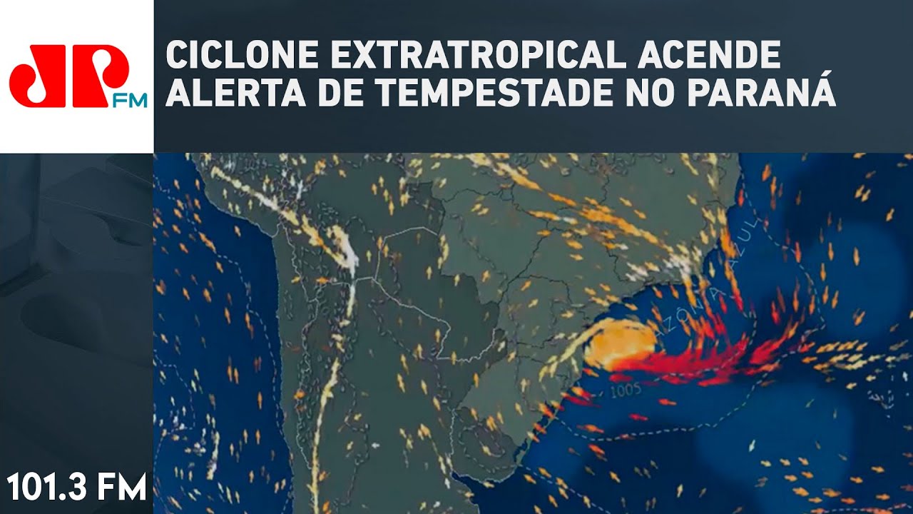 CICLONE EXTRATROPICAL ACENDE ALERTA DE TEMPESTADE NO PARANÁ - YouTube