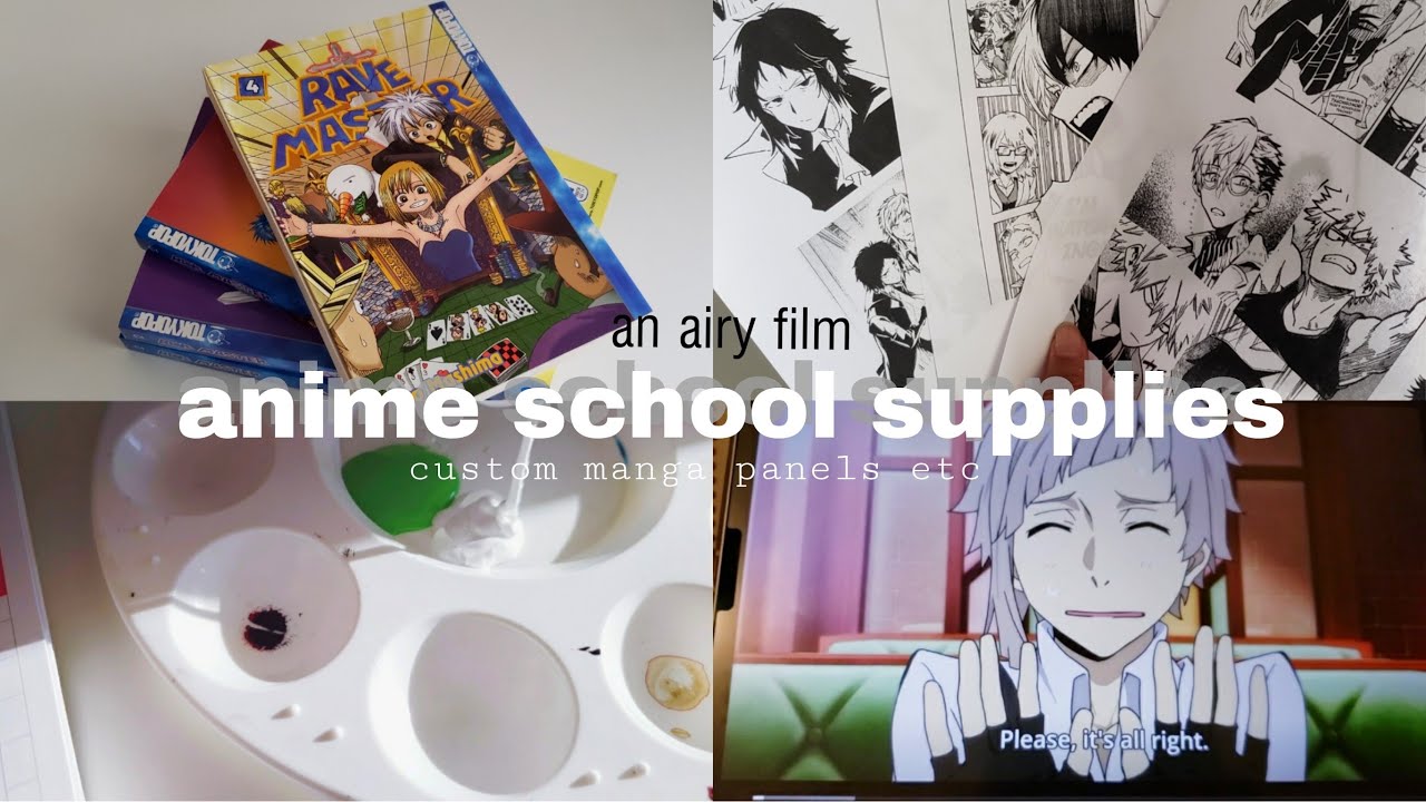 customizing my school supplies w/ anime boys - YouTube
