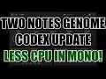 Two notes genome update  less cpu in mono