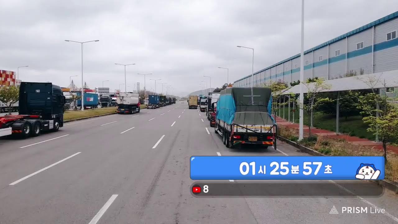 달봉이와함께 아자아자! 여수 ️광양 ️완주 Container Trailer 40FT Drive Livestreaming ...
