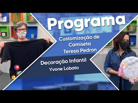 CUSTOMIZAÇÃO DE CAMISETAS - TÉCNICA PATCHAPLIQUE e OVELHA - TÉCNICA DECORAÇÃO INFANTIL