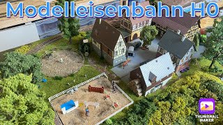 Modelleisenbahn H0, erster Abschnitt ist fertig, Reiterhof #h0 #hobby #fun #modelleisenbahn #viral