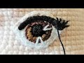 AMİGURUMİ GÖZ YAPIMI- GÜLAY hala DUYGU BEBEK GÖZ YAPILIMI (how to make an amigurumi eye)