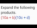 Expand the following products.(10a + b)(10c + d) | class 8th maths ganita prakash | goa board