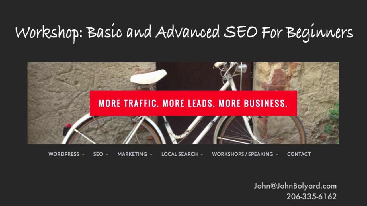 Basic and Advanced SEO for Beginners Workshop