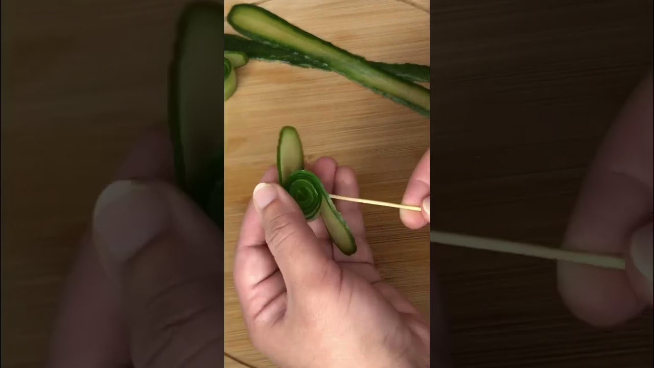 Cucumber garnish | be a cook #shorts #shortvideo #shortsvideo #short