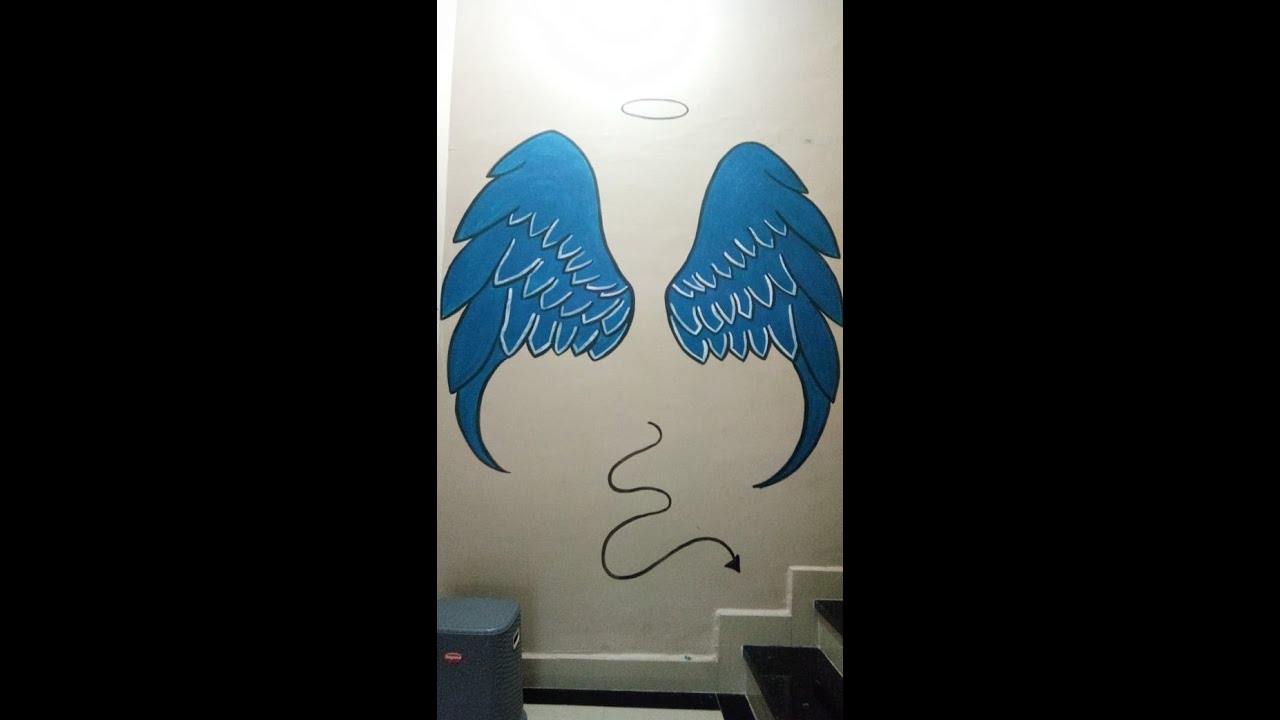 Angel Wings Wall Art Painting Time Lapse YouTube