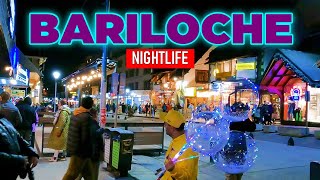 BARILOCHE en la NOCHE🌙 Walking Tour 4K 🔸 ARGENTINA 🇦🇷