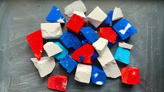 Dyed Gym Chalk Chunks | Collab w/ @CrazyChalk-t5g | Sifting, Rolling &amp; Powder Play | ASMR