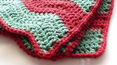 Single Crochet Edging for Soft Crochet Chevron Blanket