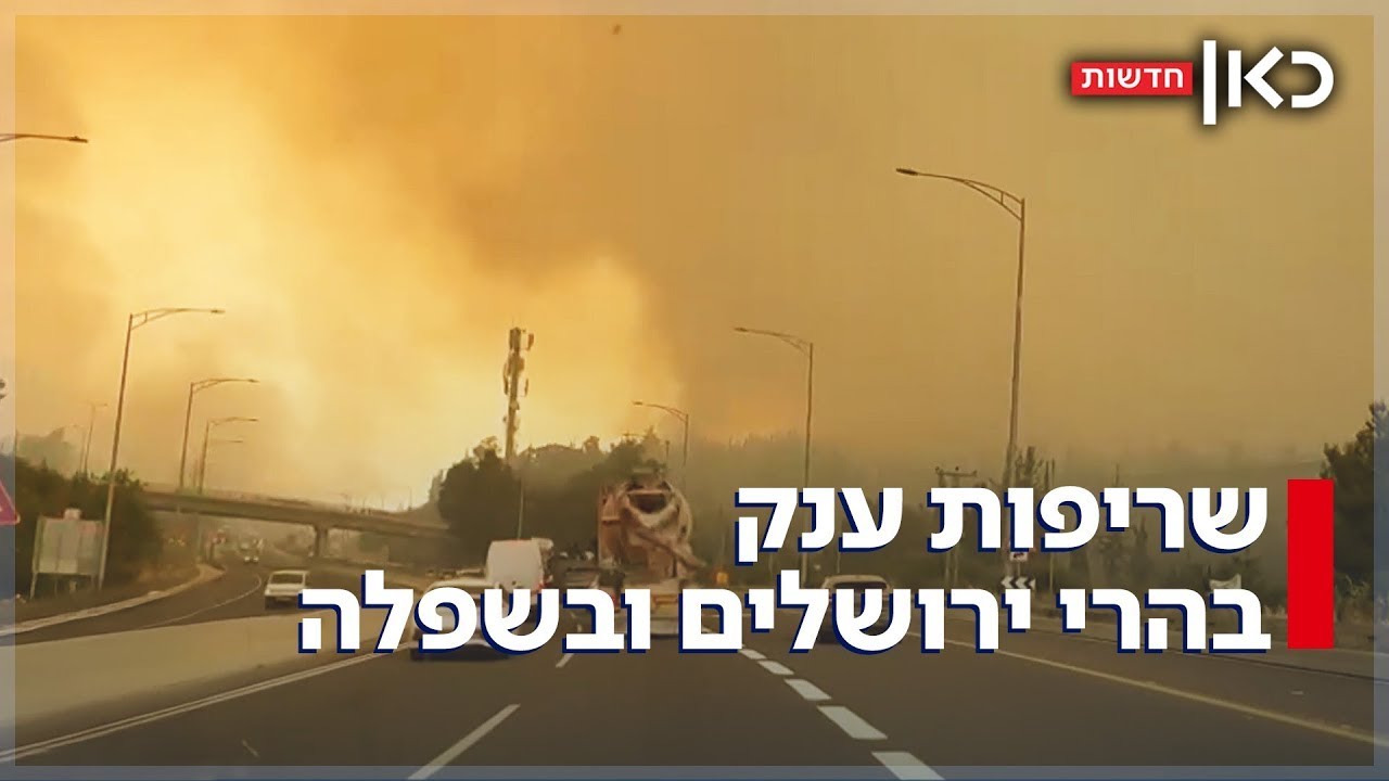 אש משתוללת בחסות השרב: שריפות ענק בהרי ירושלים ובשפלה - YouTube