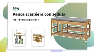 SoBuy panca scarpiera con seduta Scarpiera ingresso Scarpiera bassa Scarpiera le