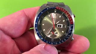 SOLD: Seiko 6139-6002 silver dial automatic chronograph - YouTube