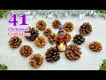 41 economical christmas craft idea made with pine cone diy affordable christmas craft idea254