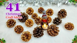 41 Economical Christmas craft idea made with Pine Cone |DIY Affordable Christmas craft idea🎄254