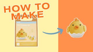 Kmart easter chick and egg mini diy crochet kit - how to make #kmartaustralia #crochetforbeginners