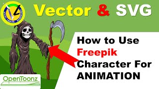 'How to Use Freepik Characters in OpenToonz for Animation | How to use SVG character for animation